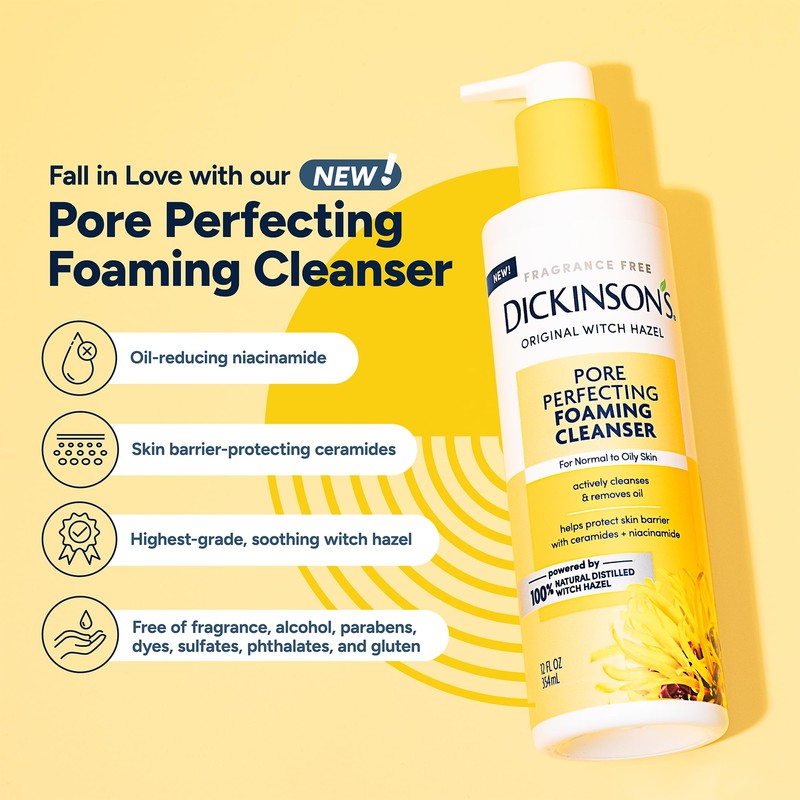 Dickinson's Original Witch Hazel Pore Perfecting Foaming Cleanser - 12