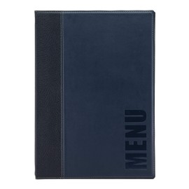 Securit Trendy Range A4 Menu Holder with 1 Double Insert, Blue