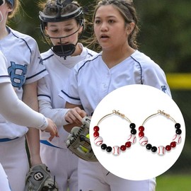 Baseball Hoop Earrings for Women Girls Friend Gifts for Women Girls Baseball Earrings for Women Player Coach Gifts for Women Girls Baseball Sports Earrings for Women Girl Base Ball Lover Gift Ideas