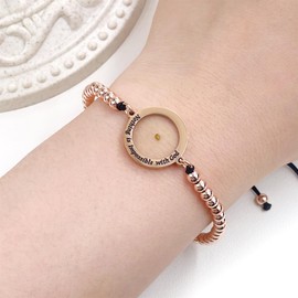 Yongxu Inspirational Nothing Is Impossible with God Beaded Bracelet with Mustard Seed | Adjustable Stretch Cord for Men & Women | Motivational Religious Jewelry