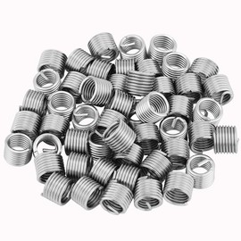 50 piezas M8 insertos de hilo de acero inoxidable alambre en espiral, insertos de rosca, manga de reparación de tornillo tipo helicoil, insertos de rosca de tornillo helicoidal M8 x 1,25 x 1,5D de lon