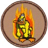 Great Boy Scout Patrol Patch - The Flaming Duck Patrol (#443)