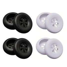 CCeCCe 4 Pair Earbud Cover Silicone Tips Replacement Ear Gels Buds Pad Instead of Sponge Cushion Full Skin Earpads for 18mm Flat Earphone Headphones 3.5mm Wired Earbuds