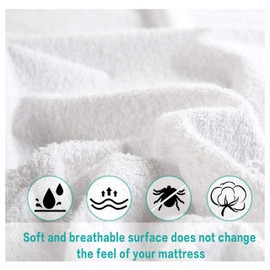 Linens World 100% Cotton Small Double Mattress Protector-Non- Allergenic & Breathable Deep Waterproof Mattress Protector Small Double Non-Noisy Washable 4ft Mattress Protector (122 x 190cm)