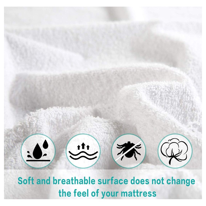 Linens World 100% Cotton Small Double Mattress Protector-Non- Allergenic &