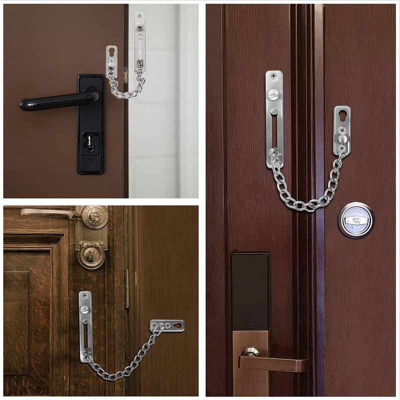 HLOMVE Sliding Chain Door Guard Lock with Security Spring Anti-Theft