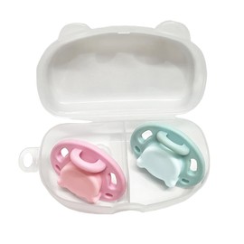 Pacifier Holder Case Snoother Case Container Boxes Universal Pacifier Case Accessories Holders for Travel (White, 1piece)