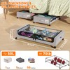 Under Bed Storage with Wheels, 2 Pack Under Bed Storage