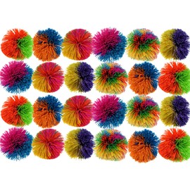 JA-RU Stretchy Stringy Balls for Kids (24 Pack) Hairy Rainbow Sensory Ball Fidget Toy | Stress Relief Toy | Bulk Party Favors, Classroom Prizes, & Goodie Bag Stuffers. 1070-24p