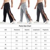 WZIKAI Men's Tear Away Pants Casual Side Snap Open Sweatpants
