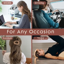 4 Pack Flat Hair Claw Clips for Women – Ergonomic Curved Design for Strong Hold, Perfect for Thick, Thin & Curly Hair. Stylish & Accessories for Any Hairstyle