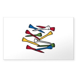 CafePress Golf Tees Sticker Rectangle Bumper Sticker Car Decal