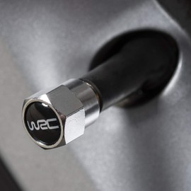 WRC 73249 Valve Caps, Aluminium, Black, Set of 5