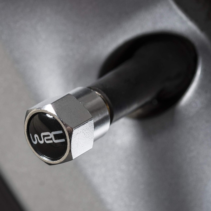 WRC 73249 Valve Caps, Aluminium, Black, Set of 5