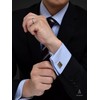 Tabarat Tps-040R Men's Crystal Glass Cufflinks Made in Japan Brass,