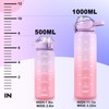 SLUXKE Stainless Steel Drinking Bottle 1 Litre with Time Marking,
