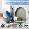Shopwithgreen Wheat Straw Dinnerware Sets for 4, 20 PCS Unbreakable