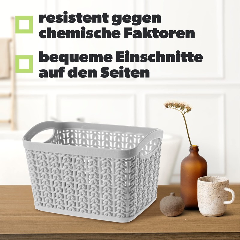 KADAX Plastic Storage Basket Storage Box Basket for Storage Bathroom