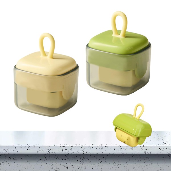 CUVZORA 2pcs Mini Fusselrolle Wiederverwendbar, Effiziente Reinigung von Tierhaaren und