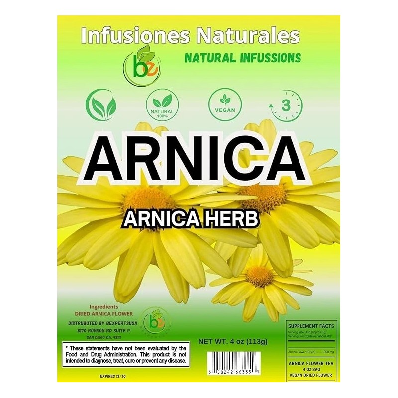 BEXPERTSUSA Store Arnica Flor Herbal Tea – 4 oz (113g)