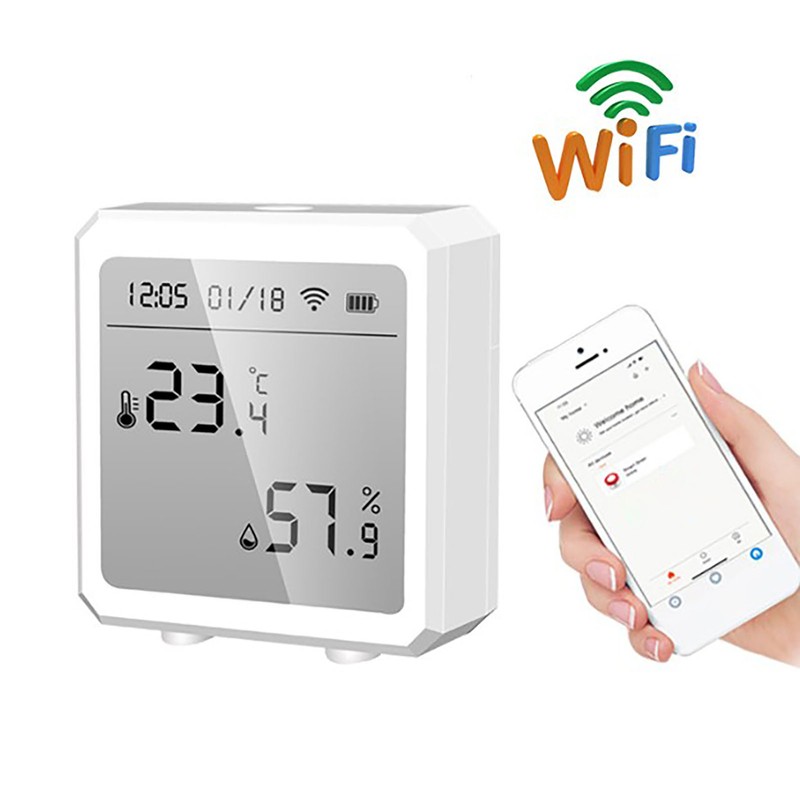 Temperature Humidity Monitor Wifi Sensor Controller Meter Detector LCD Digital