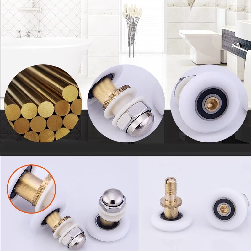 Cokritsm Shower Cubicle Rollers, 27 mm Shower Door Rollers, 8