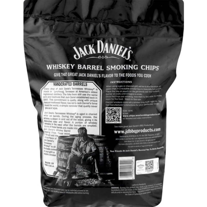 Jack Daniel's 01749 BBQ Smoking Chips, 1 pack, Black