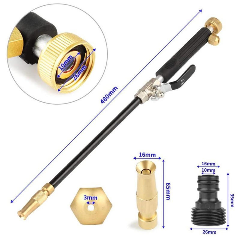 High Pressure Hose Nozzle Pressure Washer Jet Adjustable High Pressure