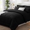 CozyLux Full Size Comforter Sets Black, 7 Pieces Bed in