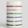 Solid 14K Gold Tiny Infinity Bracelet with Red String |