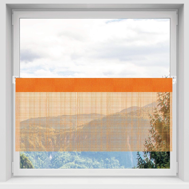 Arsvita Orange String Curtain Bistro Curtain 150 x 60 cm