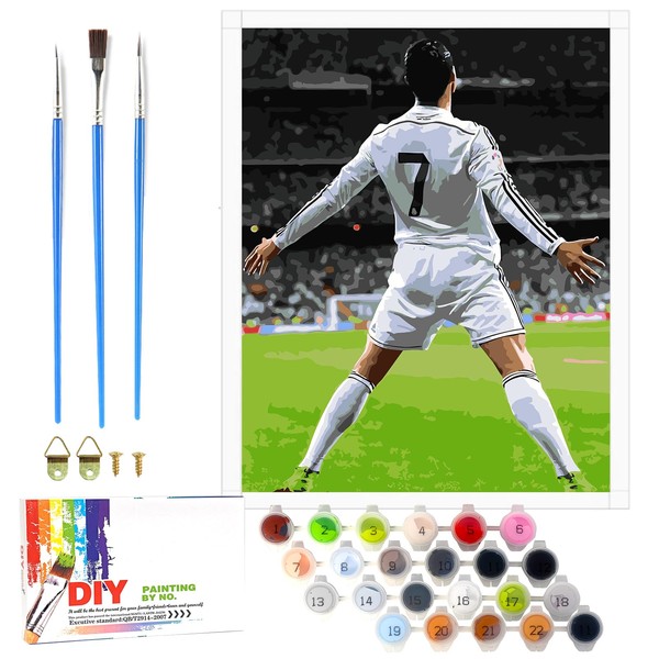 LAISU Football Painting by Numbers, 40 x 50 cm, Large