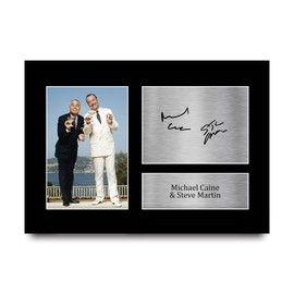HWC Trading A4 Michael Caine & Steve Martin Dirty Rotten Scoundrels Gifts Printed Signed Autograph Picture for Movie Memorabilia Fans