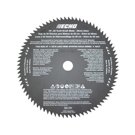 Echo & SHINDAIWA Genuine 69500121431 10" 80-Tooth Brush Blade 25MM New OEM Replaces 69501001232, 69500121430 Factory Package