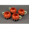 Johanna Parker Design Dolomite Set of 4 Jack O' Lantern