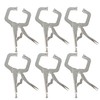 TINVHY 6-Pack 11 Inch C-Clamp Locking Pliers Adjustable Welding Clamps