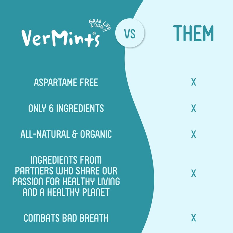 VerMints Organic Breath Mints GingerMint - Real Ginger Flavored Candies