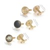 wynameleri 6 Pairs Cufflinks Set for Men, Business Dress Formal