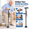 Folding Walking Cane for Seniors with LED Light, Alarm &