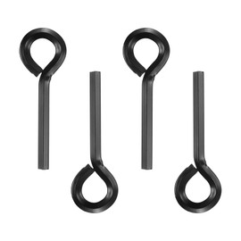 PATIKIL 7/32" Standard Hex Dogging Key, 4 Pack Solid Steel Wrench Door Key with O-Ring Full Loop for Crash Bar, Push Bar Emergency Exit Devices, Black