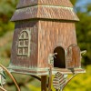 Zaer Ltd. Haystack Cabin Birdhouse Garden Stake "Sumeru"