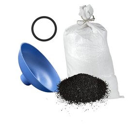 IPW Industries Compatible Pelican PC600-R Bulk Refill Coconut Shell Activated Carbon for Whole House Water Filter, with Funnel and Tank O-Ring