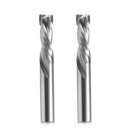 EU_HOZLY Spiral Mill Up & Down Compression Bit 8 mm Cutting Diameter, 8 mm Shank, 25 mm Cutting Length CNC End Mill for Wood Carving, Engraving, Pack of 2