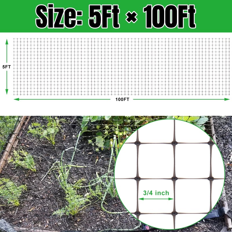 NONMON Bird Netting 5 x 100 FT Heavy Duty Garden