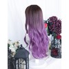 Harajuku Style GAL Women's Wig, Full Wig, Long, Curl, Purple,