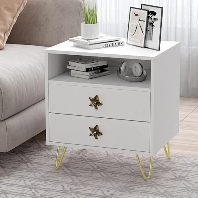 KASESSS 8 Pieces 28mm Drawer Knobs, Door Knobs Flower, Cabinet