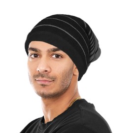 Rockjock mens neck warmer, scarf, hat, hood, snood - reversible-GREYSTRIPE