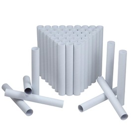 HESESOH 50 Pack Cardboard Tubes for Crafts - 1.57 x 11.81 Inches - Total White Toilet Paper Empty Rolls Round Thick Tubes Sturdy for Classroom Family Handmade DIY Projects