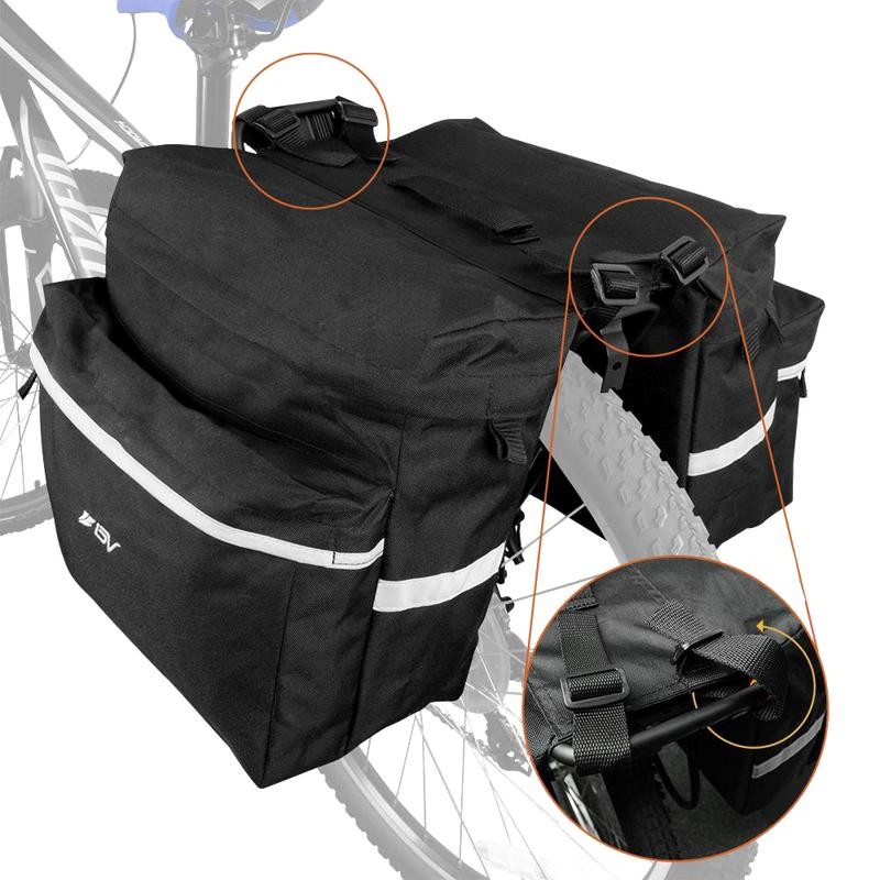 BV Panniers with Adjustable Hooks | BV-BA104P - Color: Black