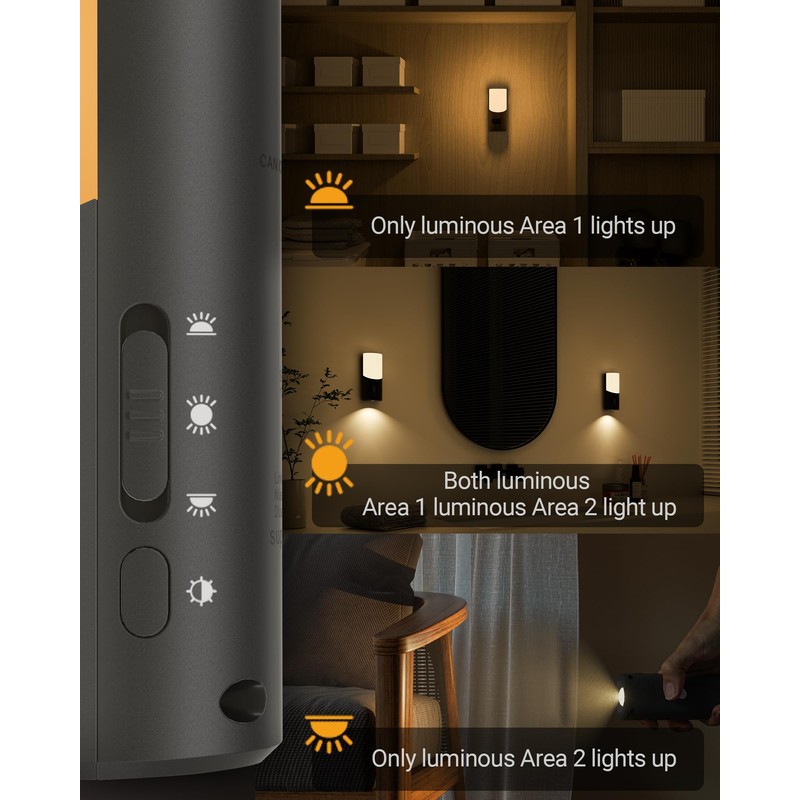 Motion Sensor Wall Sconce (2 Pack), Up & Down Dual